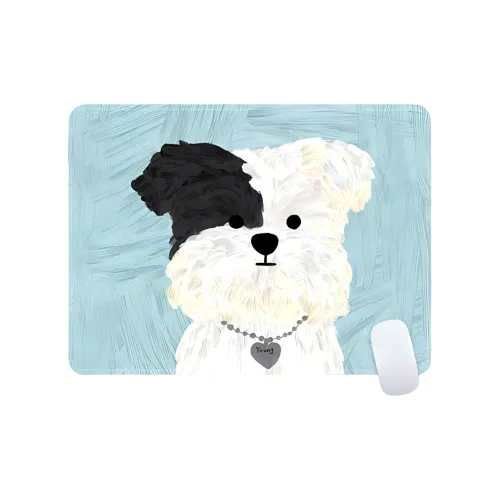 Beams Cute Puppy Small Size Computer Desk Pad Gaming Mat Slip Resistant Edge Trimmed Thickened Esports Mouse Pads