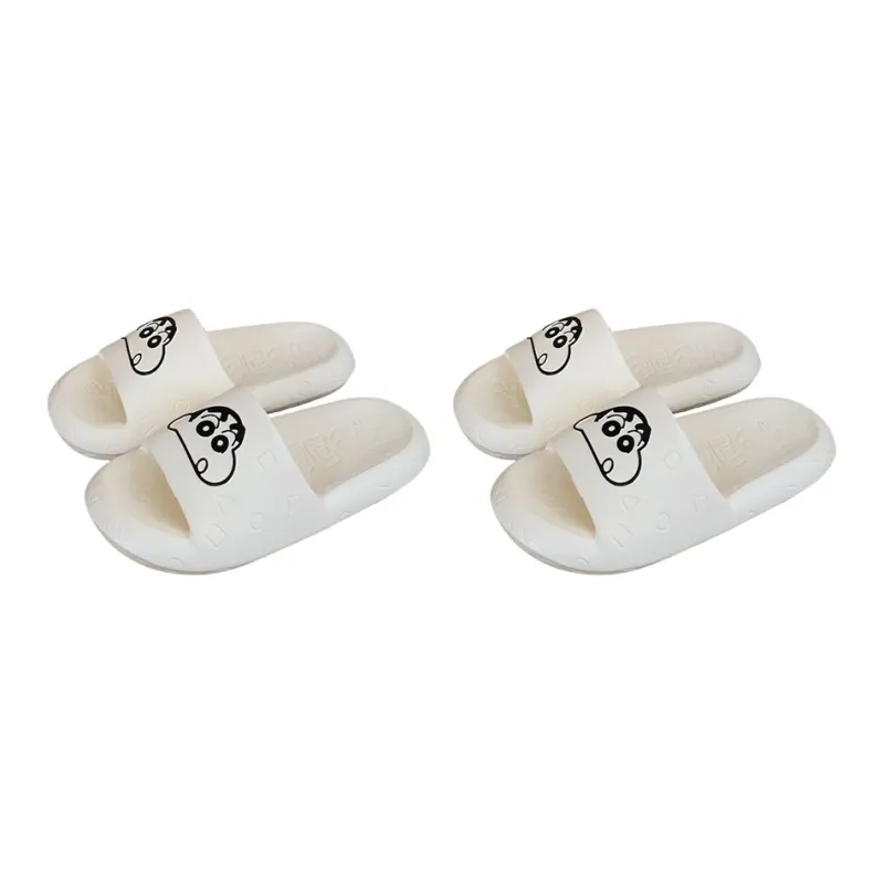 SHIGUDE x Crayon Shinchan Sandal Slippers Unisex, Milk White-17