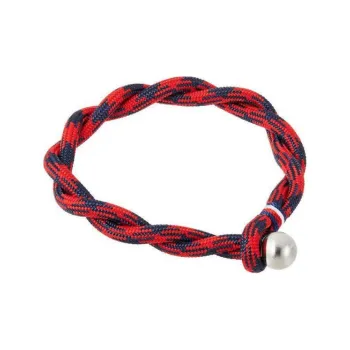 Tommy Hilfiger Nylon, Stainless Steel Bracelets Men's Red