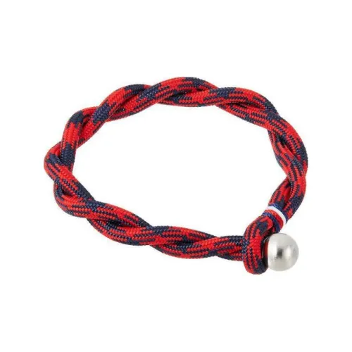 Tommy Hilfiger Nylon, Stainless Steel Bracelets Men's Red