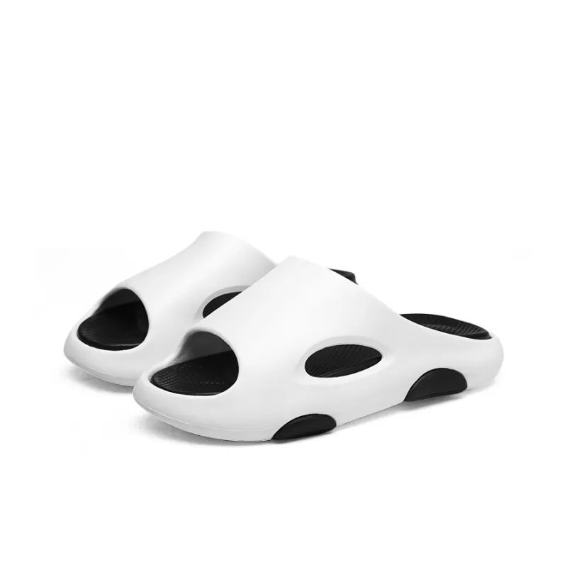 PLAY COBBLER Rubber Sole Cut Out Slip Resistant Abrasion Resistant Massage Slide Slippers Men's-11