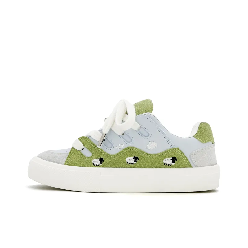 FULLXUAN Low Top Skateboard Shoes Women's Mint Cake-1