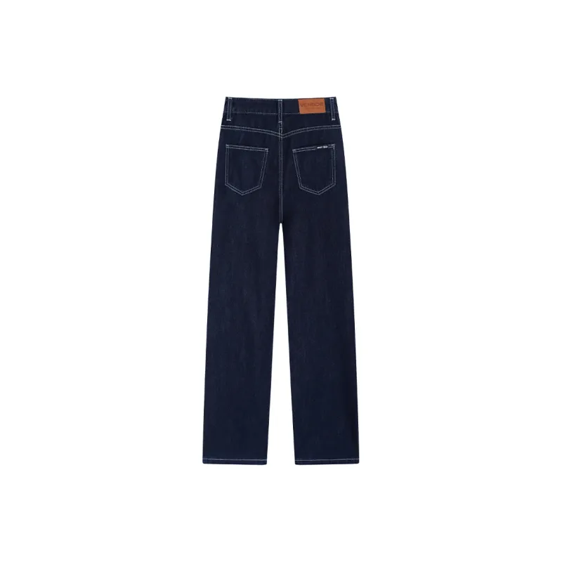 SNZX Jeans Women's Dark Blue Pants-1