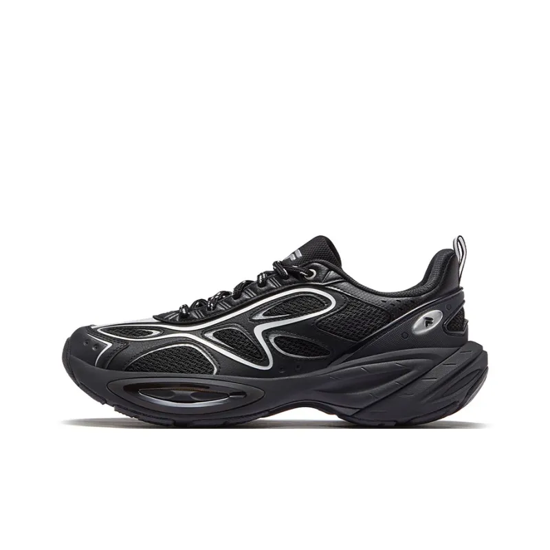 FILA FUSION BUZZARD II Meteorite Shoes 2nd Generation Low Top Casual Shoes Men's Black Silver-0