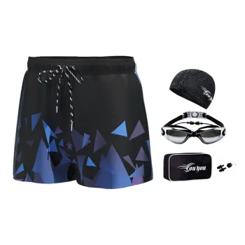 Youyou Swimming Sets Polyester/Elastane Summer Seaside Vacation Beach Travel For Parents And Kids Men's