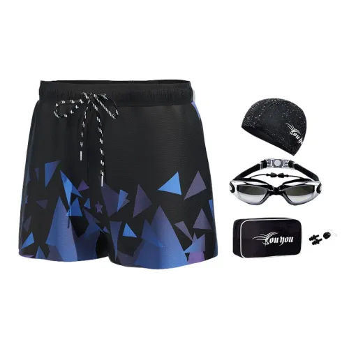 Youyou Swimming Sets Polyester/Elastane Summer Seaside Vacation Beach Travel For Parents And Kids Men's
