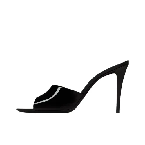 SAINT LAURENT Romy Almond Peep Toe Mules Women's