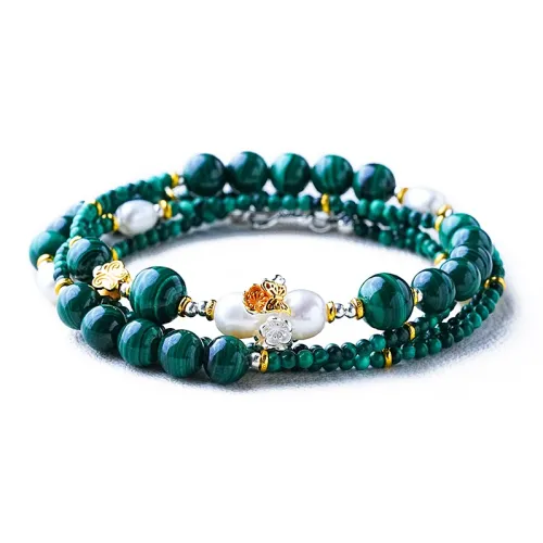 Amy's Garden Malachite Necklaces Women's