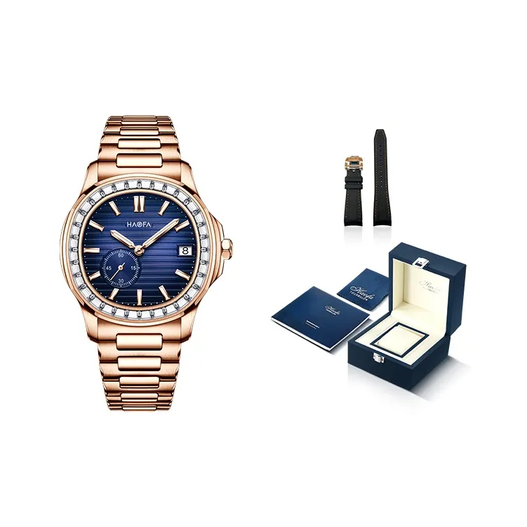 HaofaTourbillon Automatic Mechanical Movement Stainless Steel Watchband Watch Men's Watches Coffee Watch Dial-6
