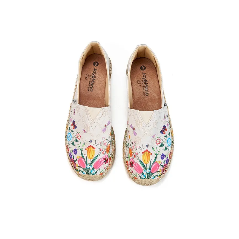 Joy&Mario Espadrilles Women's Coffee/Beige/Green-9
