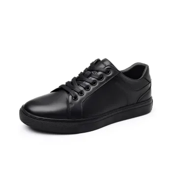 ENRICO COVERI Slip Resistant Cushioning Wear Resistant Balance Lightweight Low Top Skateboard Shoes Men's Black