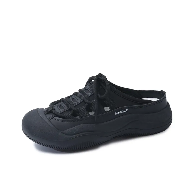 REIHUNG Rubber Sole Odor Resistant Abrasion Resistant Antibacterial Wrap toe Slippers Women's-6