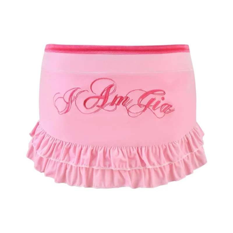 I.AM.GIA MICHELLE VELOUR MINI SKORT Casual Short Skirts Women's Pink-1