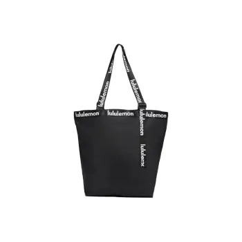 Lululemon Nylon Tote Bag Shopping Bag Shoulder Bags Women's Black