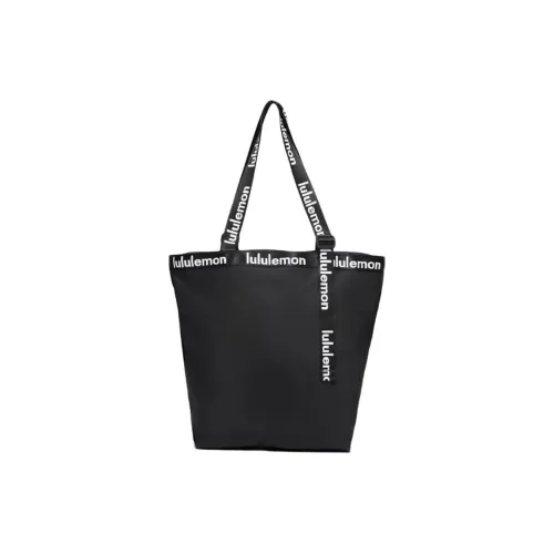Lululemon Nylon Tote Bag Shopping Bag Shoulder Bags Women's Black
