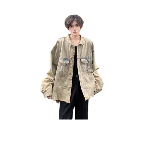 COMXZ Denim Jacket Unisex Yellow Mud