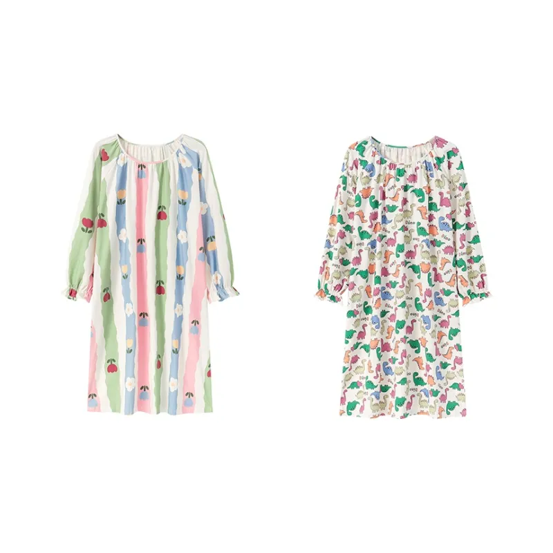 Herbal Primer Nightgown Women's Combo Set-48