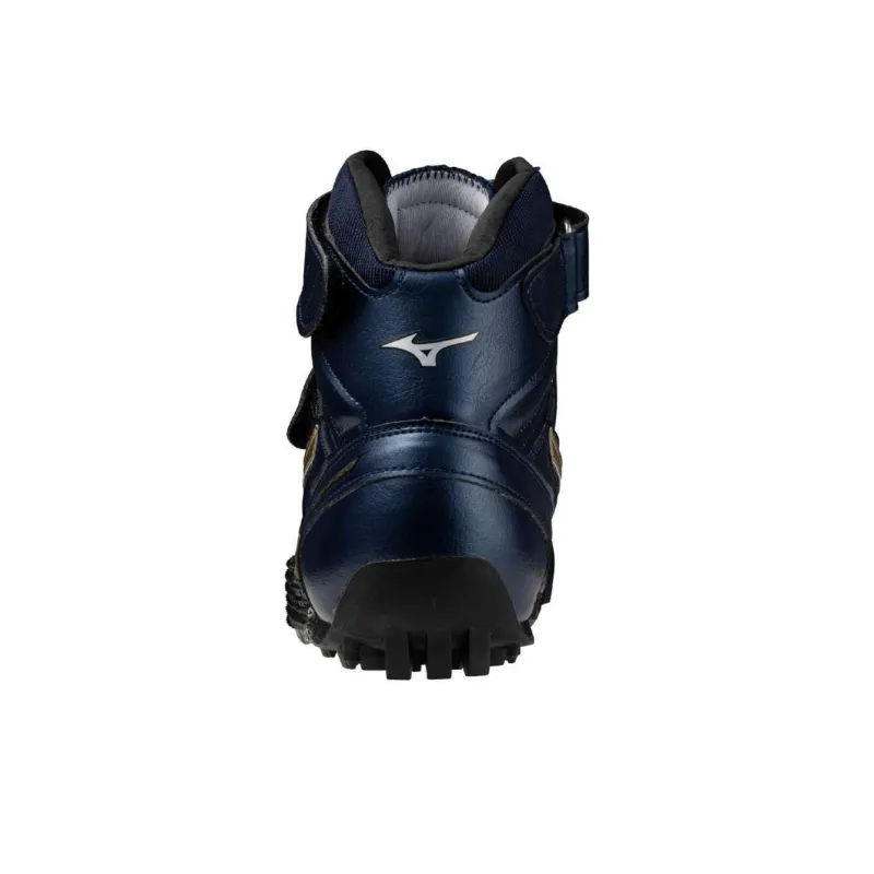 Mizuno High Top Training Shoes Unisex Marine Blue Gold-2