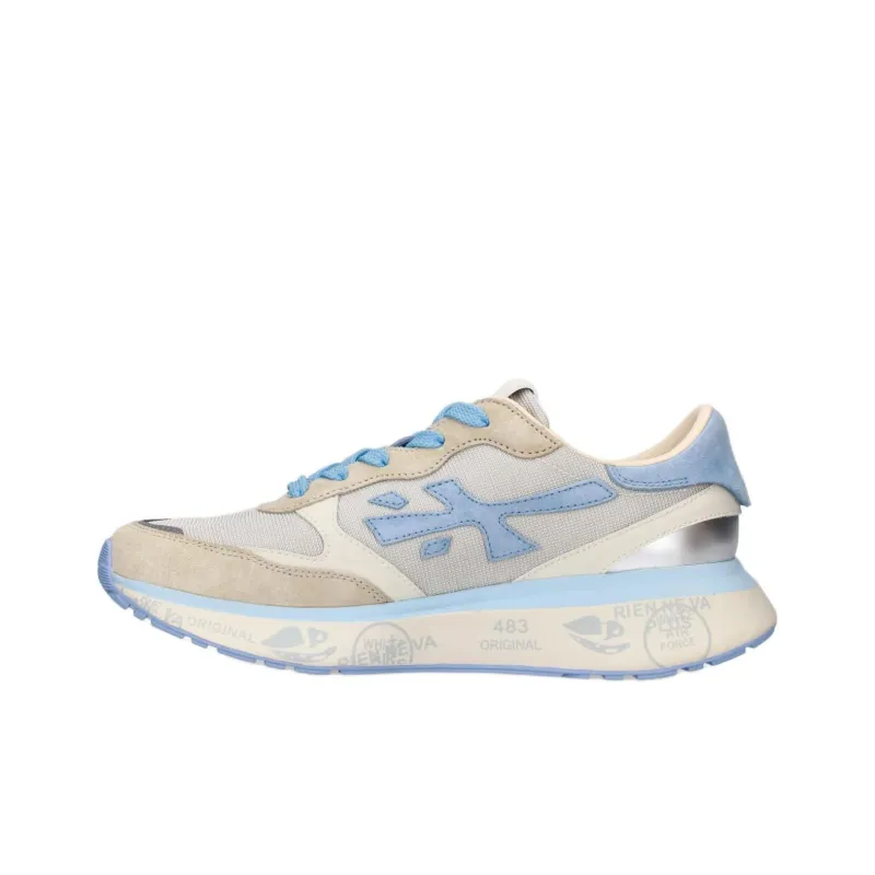 PREMIATA Lauryn Low Top Casual Shoes Women's Beige Blue-1