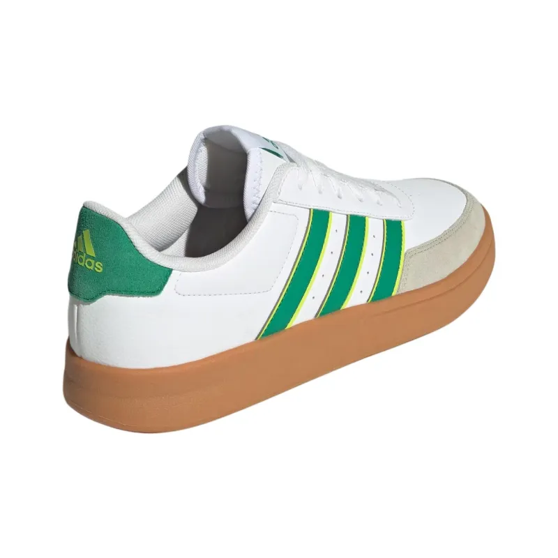 Adidas BREAKNET 2.0 Anti Slip Wear Resistant Low Top Skateboard Shoes Unisex White Green-3