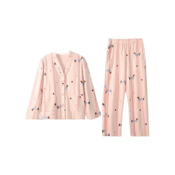ZAO FU NIAO Pajama Set Women's Peach Pink