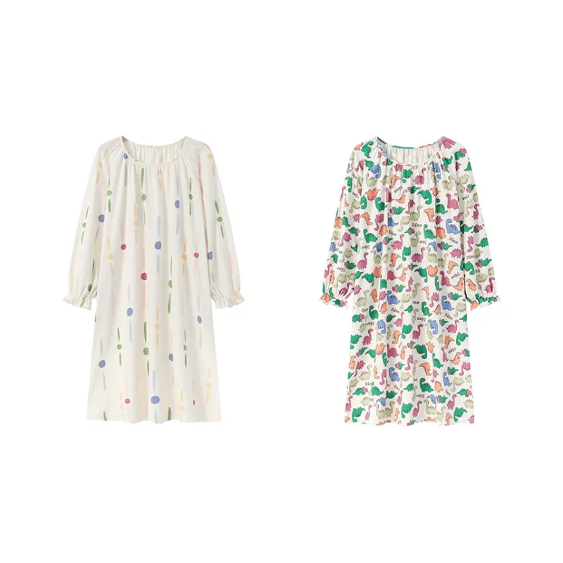 Herbal Primer Nightgown Women's Combo Set-58