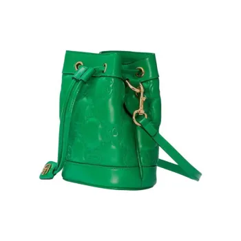 GUCCI GG Matelassé Leather Bucket Bags Shoulder Bag Crossbody Bag Women's Green