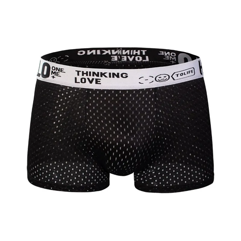 Qiao Ni Tong Underpants Men's 1 Pack Black-14