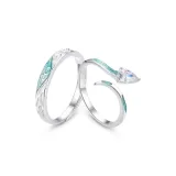 Ice Island Serpent Couple Couple Rings