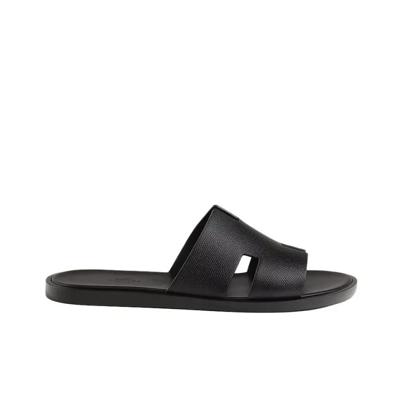 HERMES Izmir Slide Slippers Men's Black-1