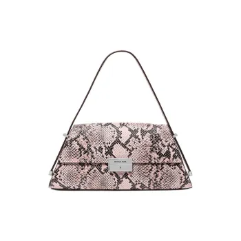 MICHAEL KORS Ludlow Leather Shoulder Bag Medium Size Women's Pink
