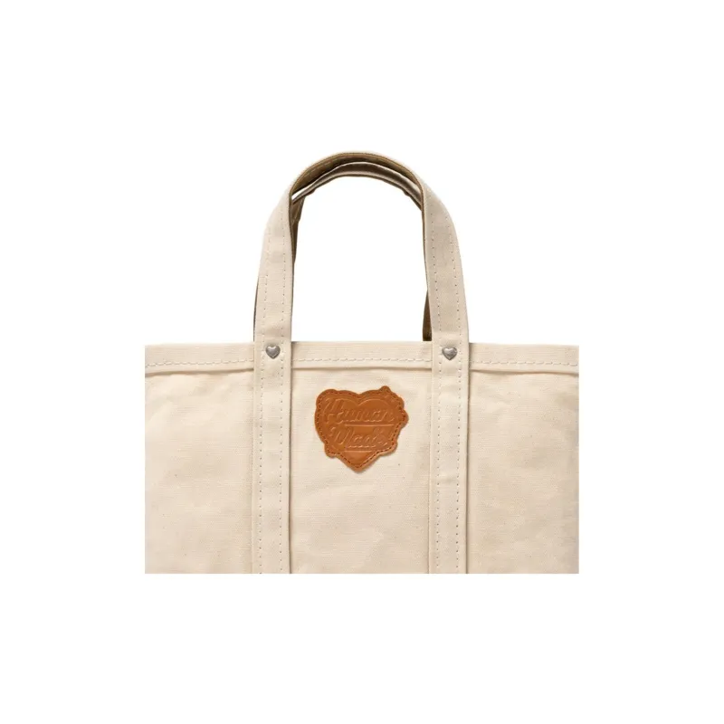 HUMAN MADE Heavy Canvas Small Tote Bag Beige-3