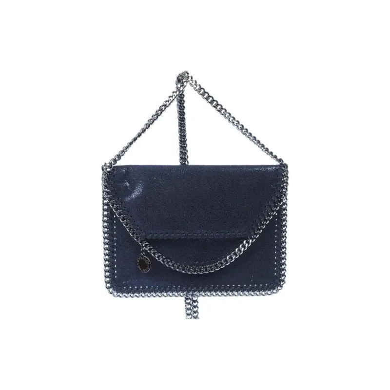 Stella McCartney PU Leather Portable Crossbody Bag, Shoulder Bag Trumpets Women's Dark Blue-0