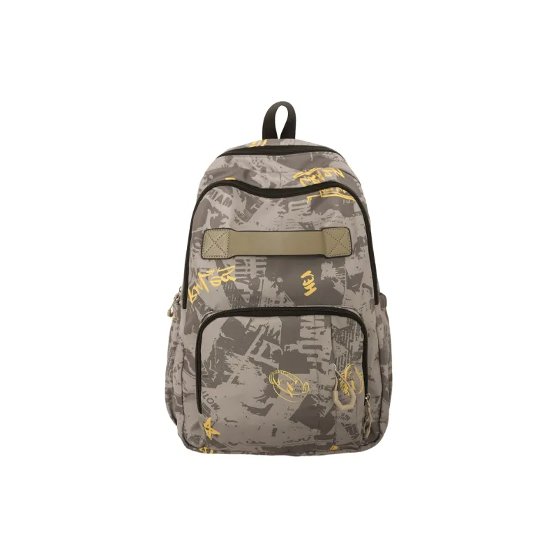 GEERDUN Nylon Backpack Regular Unisex Ecru/Black/Green/Peacock Blue/Pink-4