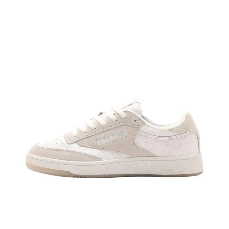 LYFT x Reebok Club C Anti Slip Wear Resistant Low Top Skateboard Shoes Unisex White-0