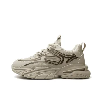 JEEP SPIRIT Cushioning Slip Resistant Height Increasing Low Top Chunky Sneakers Men's Light Sandy