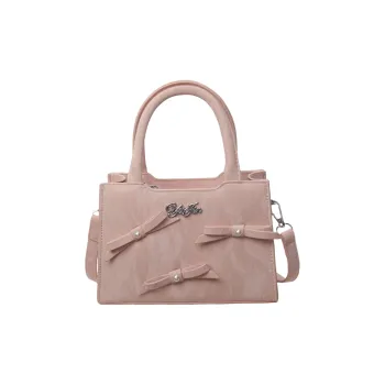 ResNonverba PU Shoulder Bag Crossbody Bag Handbag Women's Pink/Ecru/Black