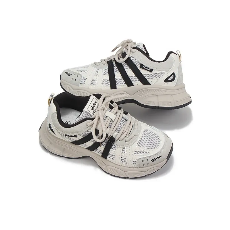 Yobn Breathable Lightweight And Wear Resistant Low Top Chunky Sneakers Women's-8