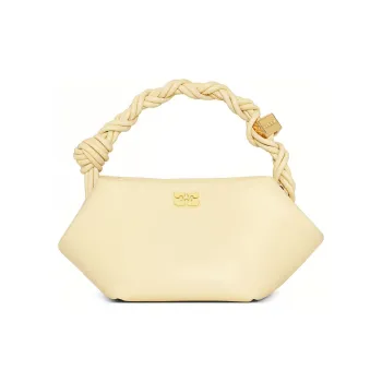 GANNI Patchwork Recycled Leather Shoulder Bag Crossbody Bag Handbag Mini Women's Yellow