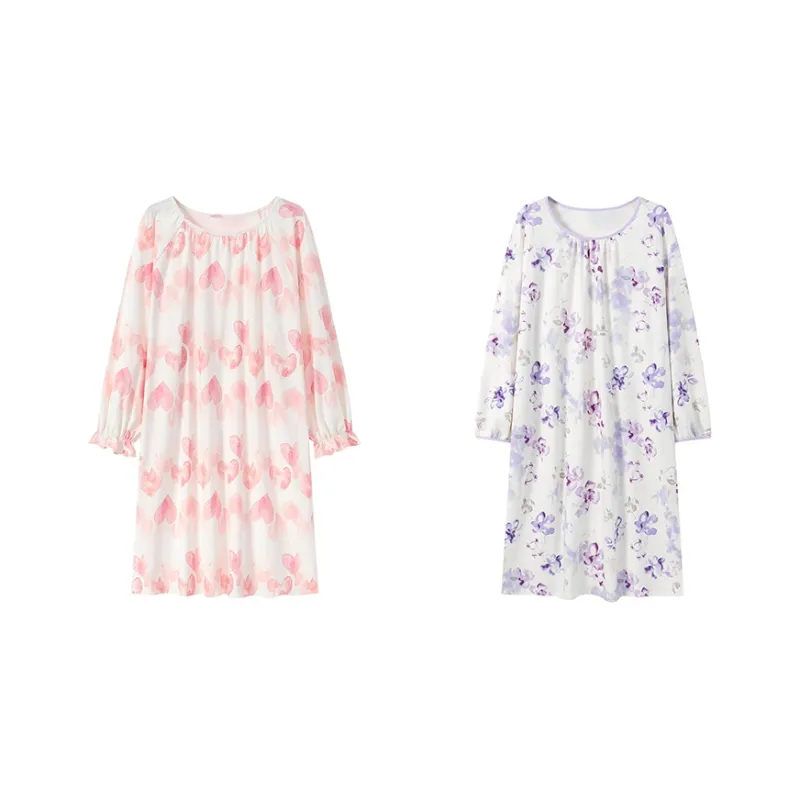 Herbal Primer Nightgown Women's Combo Set-46