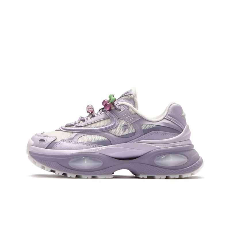 FILA FUSION BIANCO III Low Top Casual Shoes Women's White Purple-0