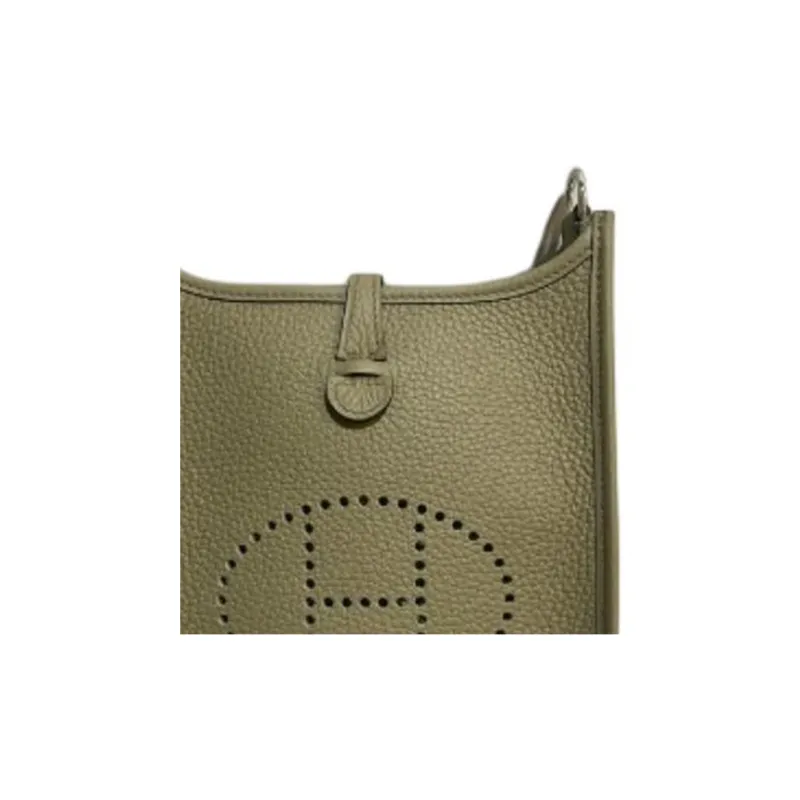 HERMES Evelyne Clemence Calfskin Crossbody Bag Women's Marfa Beige-3