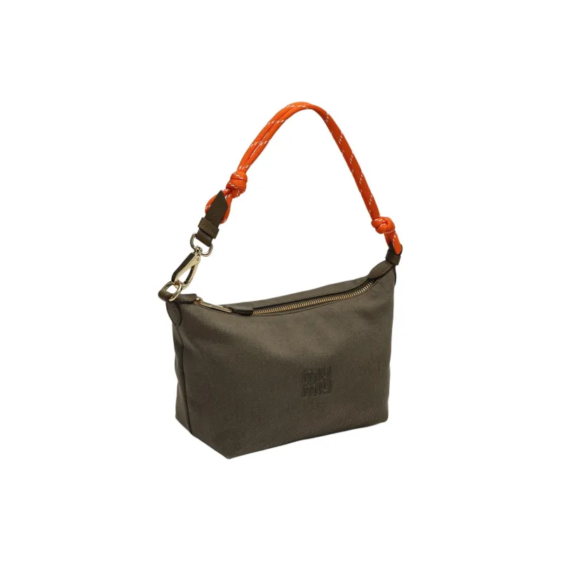 MIU MIU Textile Materials Shoulder Bag Women's Moss Green-1