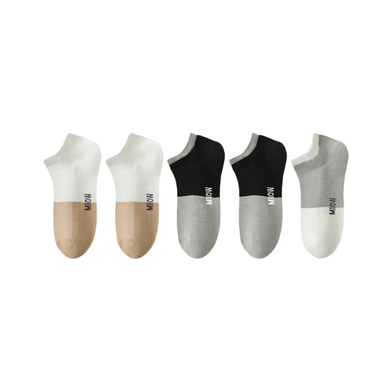 MIIOW No Show Socks Men's 5 Pack-0