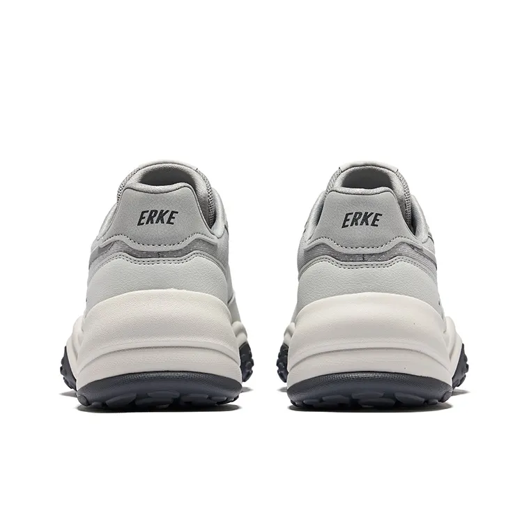 Erke Cushioning Wear-Resistant Low-Top Casual Shoes Men's Gray-3