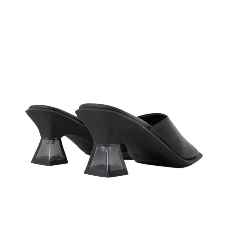 MIISTA Slide Slippers 4.2cm Women's Black-2