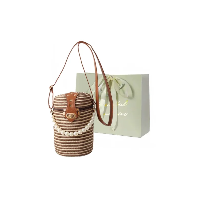 JIANGLIDA Woven Bucket Bags Handbag Crossbody Bag Regular Women's Multicolor-7