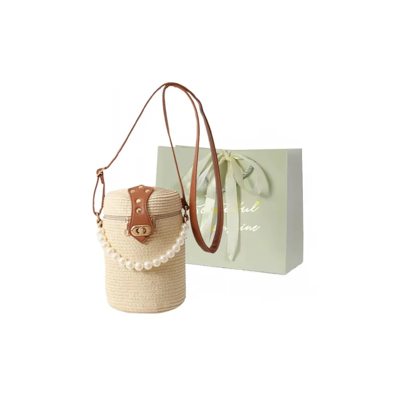 JIANGLIDA Woven Bucket Bags Handbag Crossbody Bag Regular Women's Multicolor-0