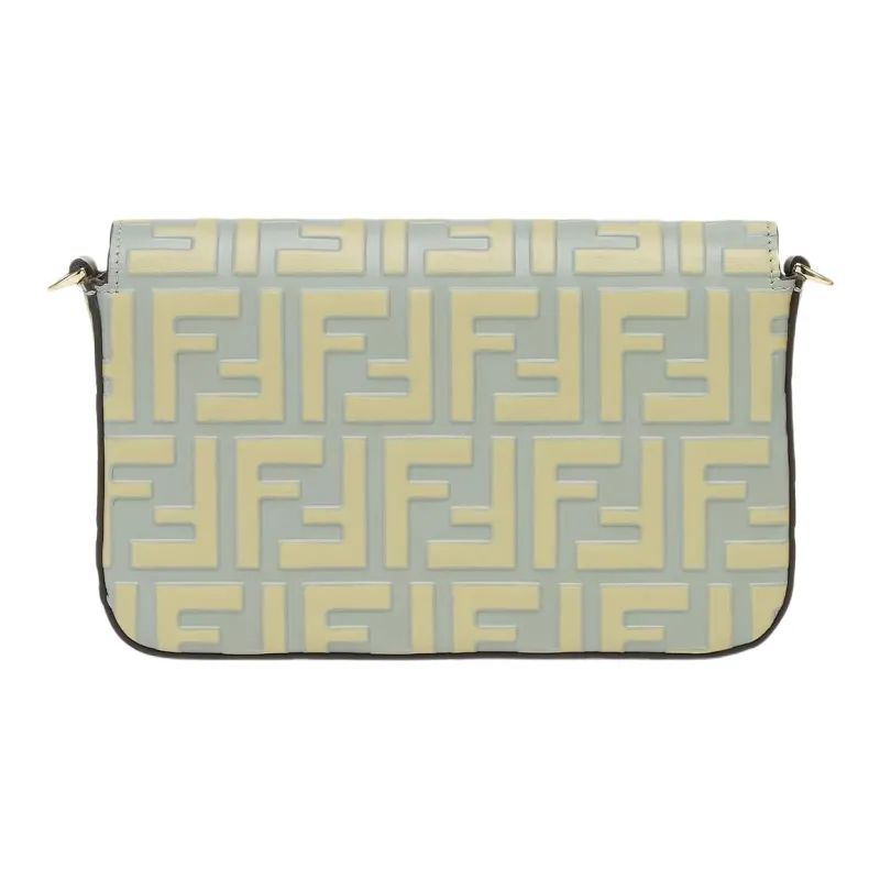 FENDI FF Diamonds Series Calfskin Crossbody Bag Women's Green-2