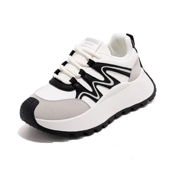 Lin's Travels Anti Slip And Wear Resistant Height Increasing Low Top Chunky Sneakers Women's